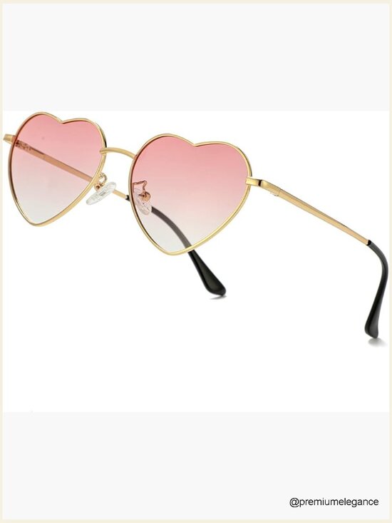 Polarized Heart Sunglasses Metal Frame UV400 Protection for Women main image 3
